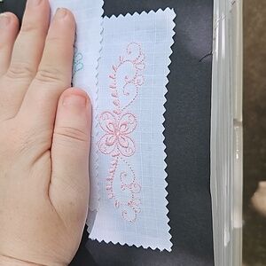 Handmade machine embroidery flower patch